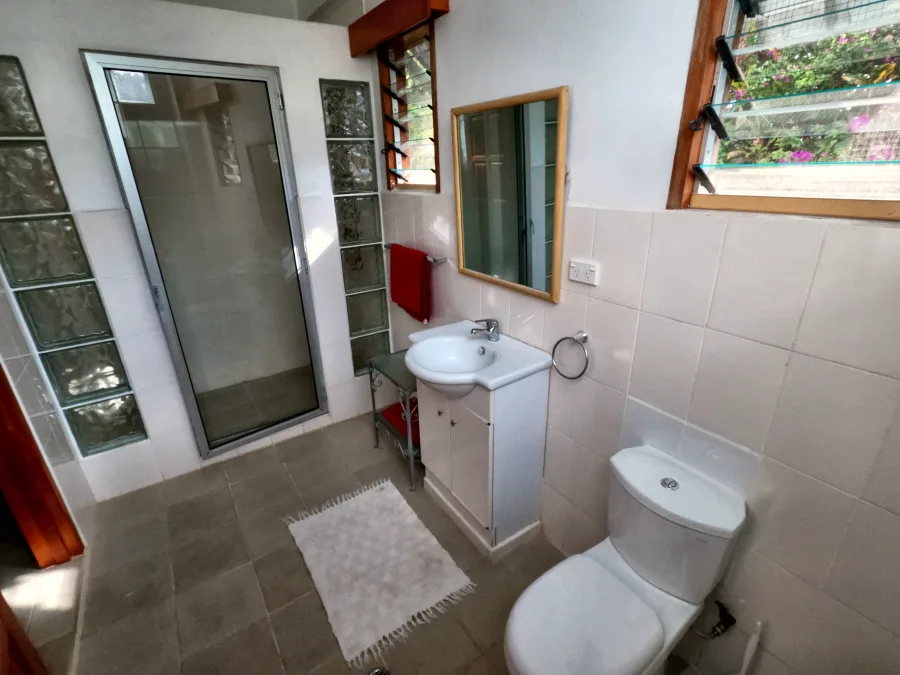 The ensuite bathroom in the Back Apartment