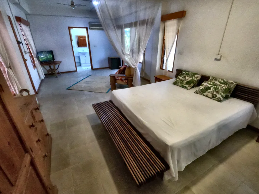 The Back Apartment sleeping area looking towards the windows