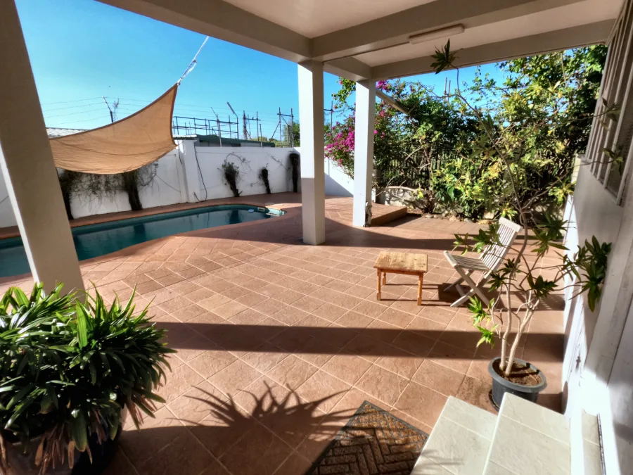 The private veranda outside the Back Apartment