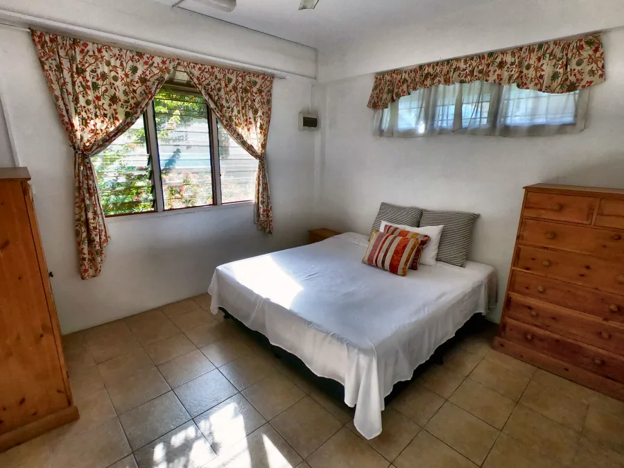 The separate bedroom in the Front Apartment